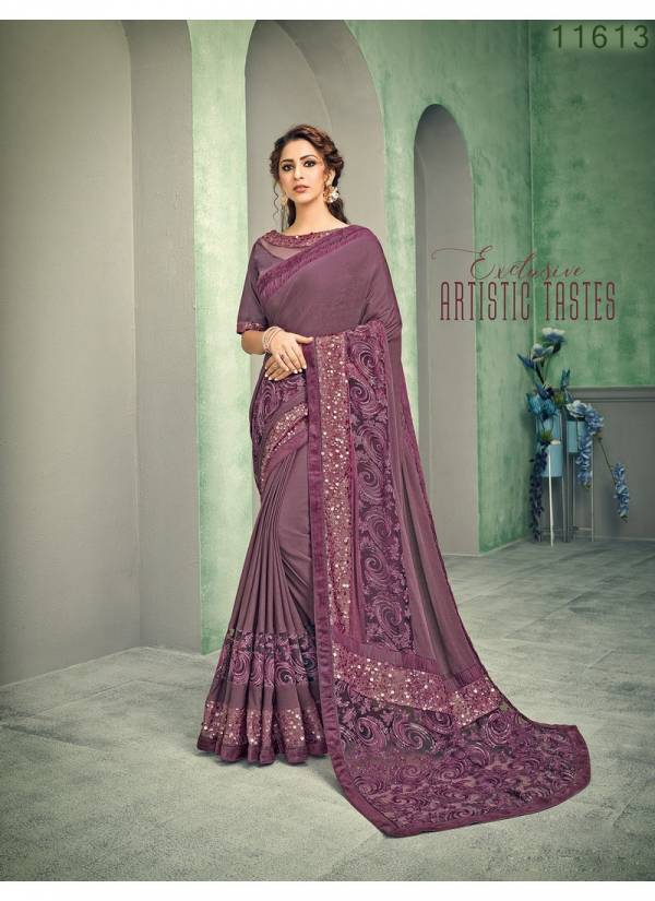 Norita Felicity Latest Designer Sequins Embroidery Work Party Wear Lycra Saree Collection 